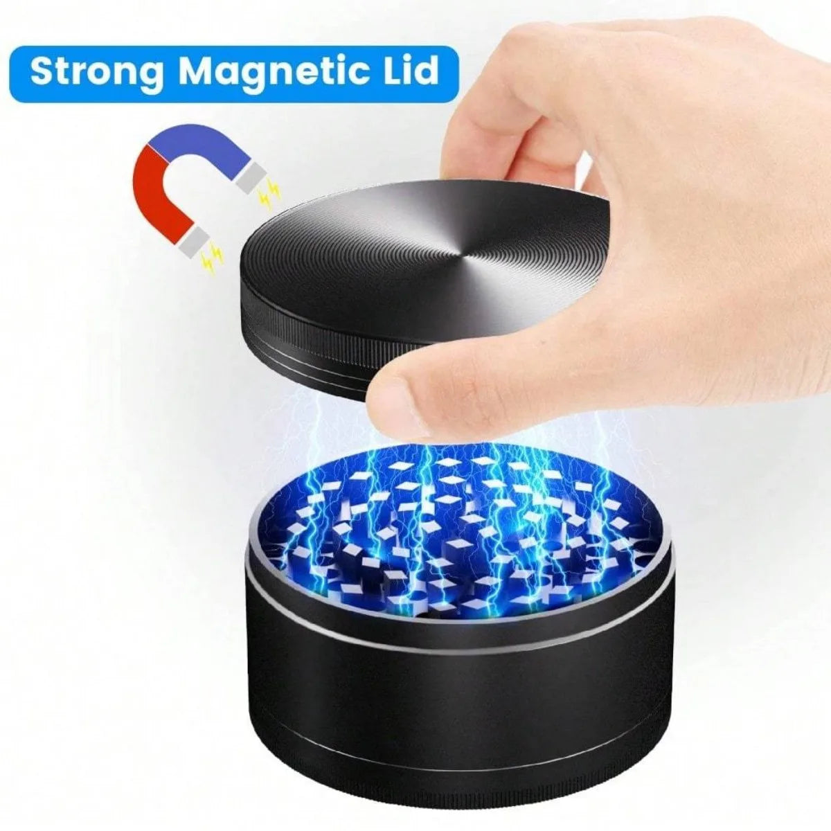 Metal Grinder 4-Piece 75mm Black