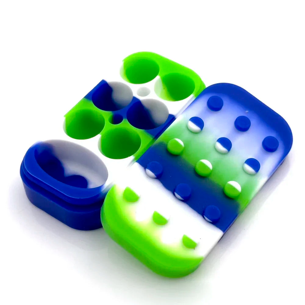 Silicone Jar 6 Hole Container Random Color