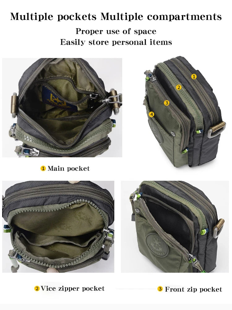 Volunteer Shoulder Bag Grey Green