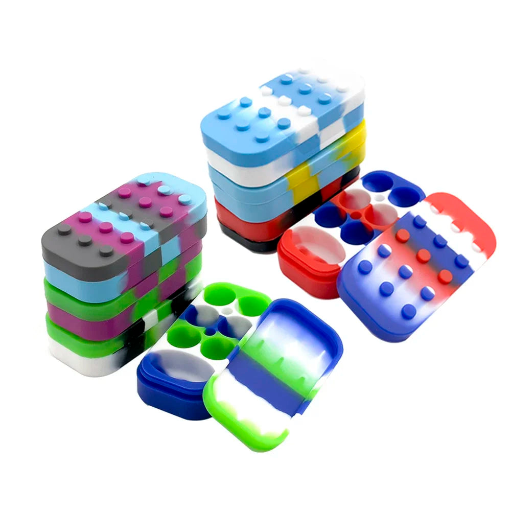 Silicone Jar 6 Hole Container Random Color