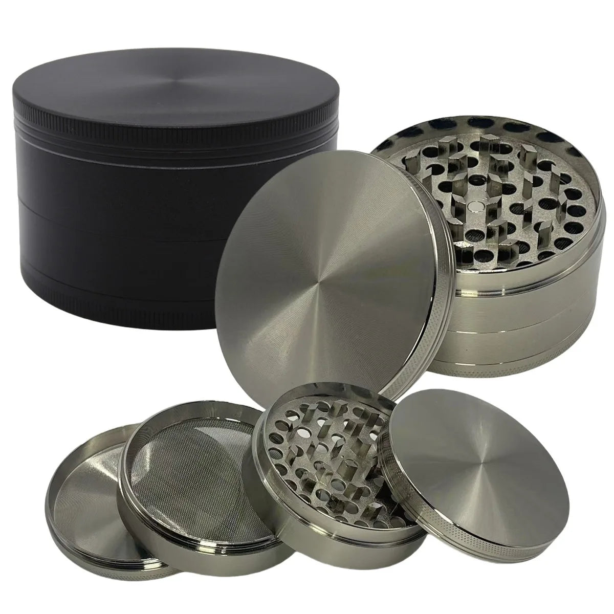 Metal Grinder 4-Piece 75mm Black