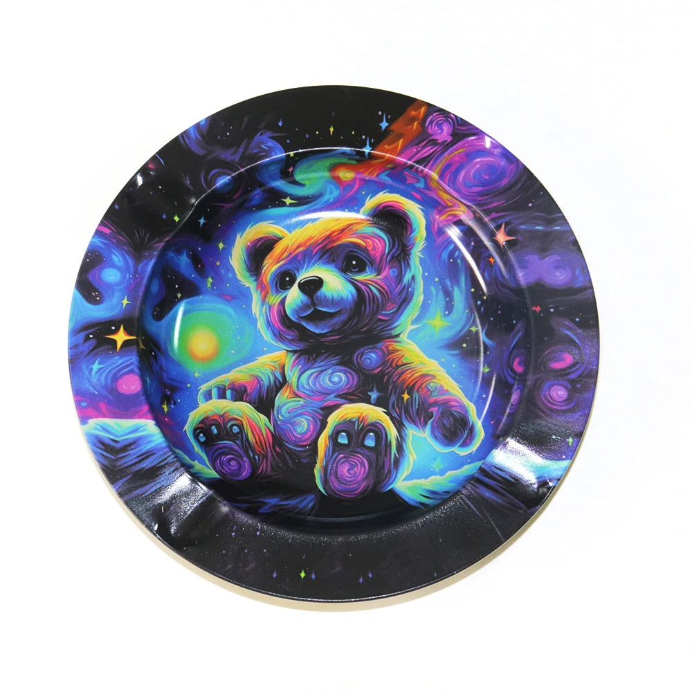 Metal Ashtray Teddy Bear