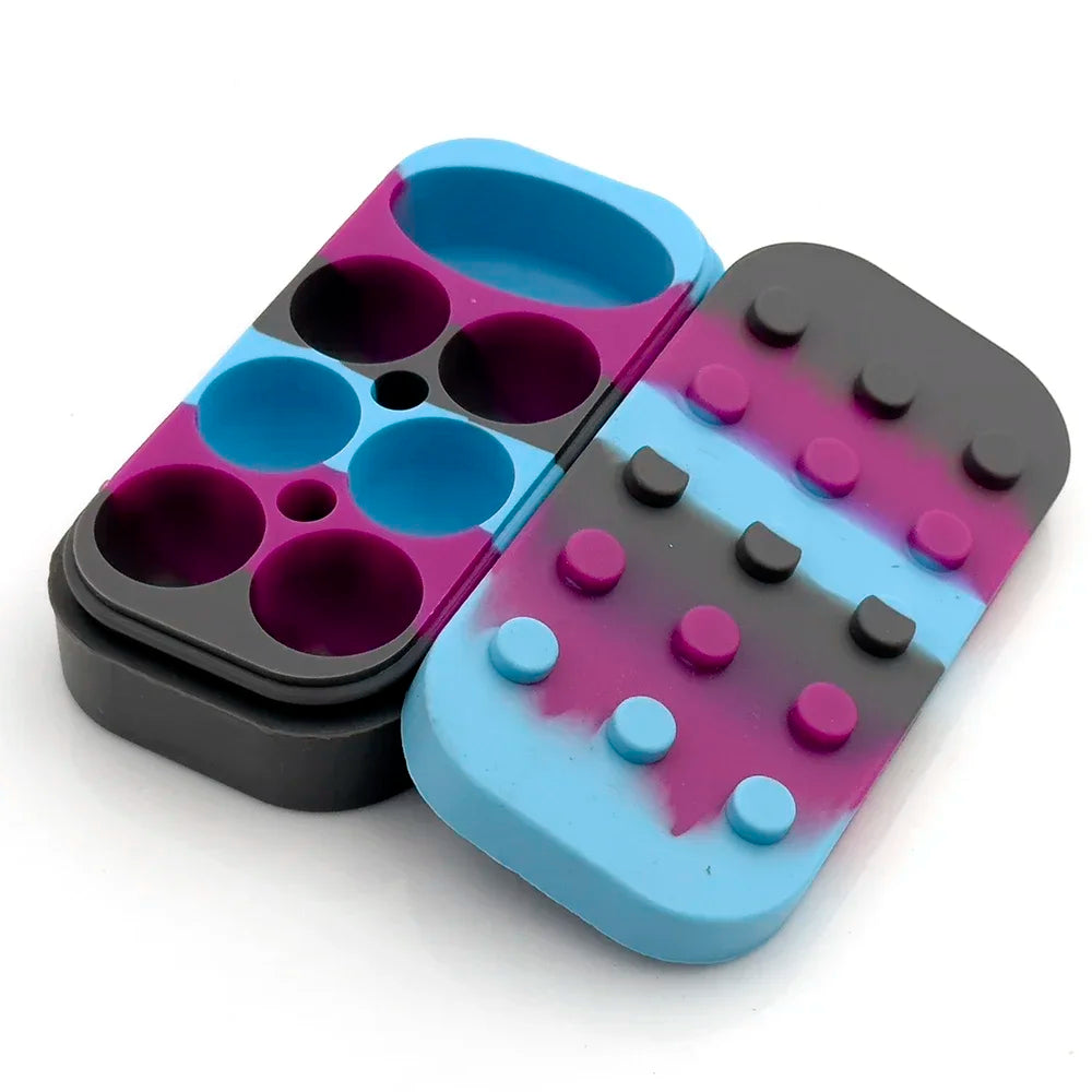 Silicone Jar 6 Hole Container Random Color